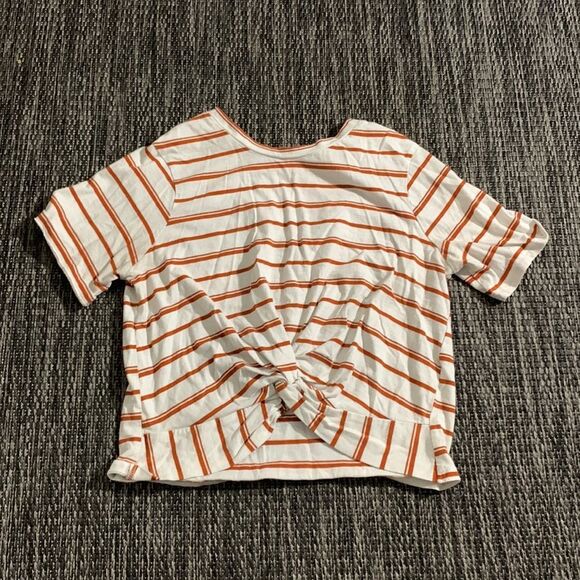 Tops - forever 21 top striped knotted crop